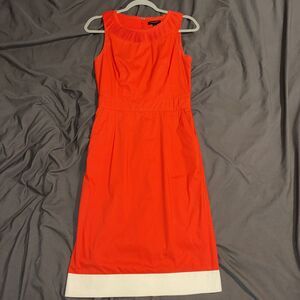 BANANA REPUBLIC RED SLEEVELESS DRESS SIZE 4 Cotton Summer 2011 With Pockets